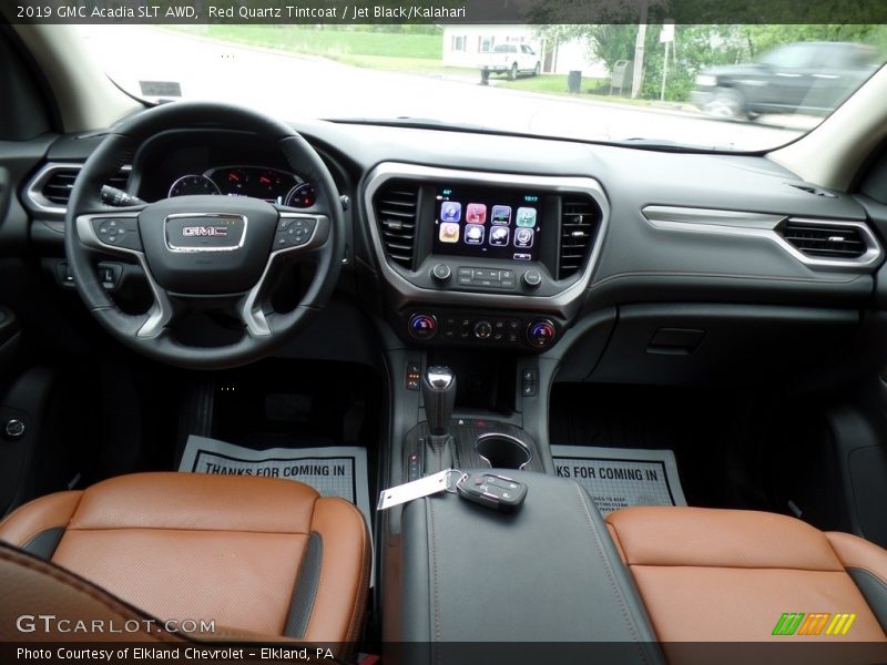 Red Quartz Tintcoat / Jet Black/Kalahari 2019 GMC Acadia SLT AWD