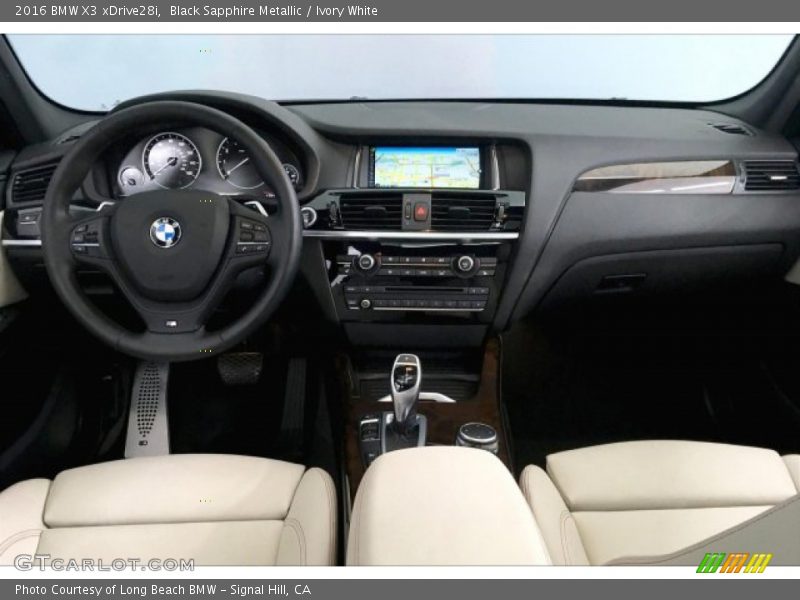 Black Sapphire Metallic / Ivory White 2016 BMW X3 xDrive28i
