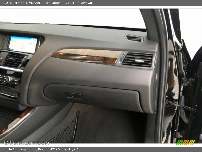 Black Sapphire Metallic / Ivory White 2016 BMW X3 xDrive28i