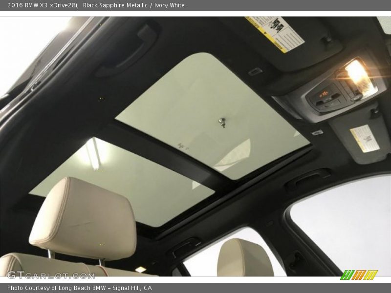 Black Sapphire Metallic / Ivory White 2016 BMW X3 xDrive28i