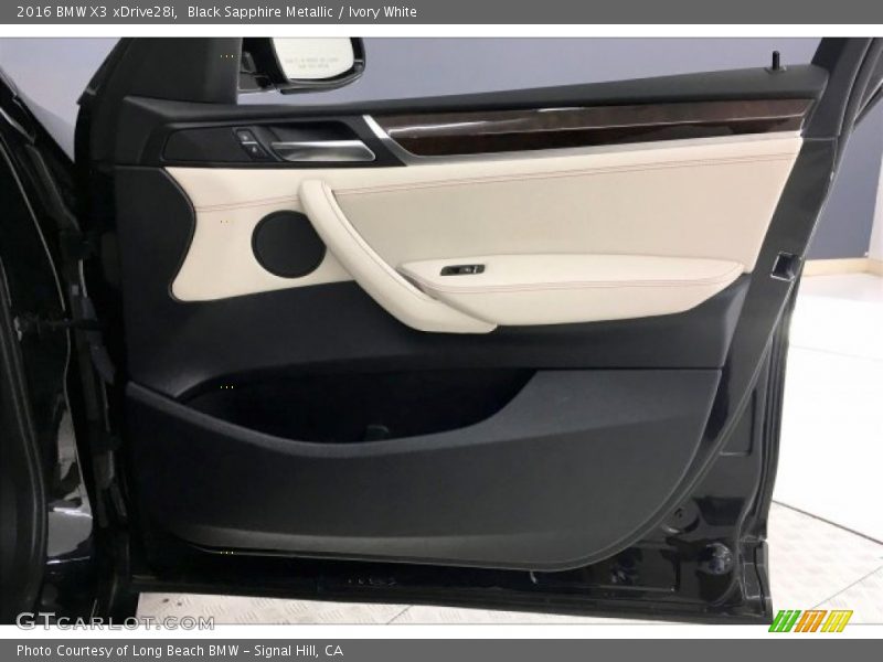 Black Sapphire Metallic / Ivory White 2016 BMW X3 xDrive28i