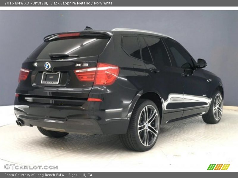 Black Sapphire Metallic / Ivory White 2016 BMW X3 xDrive28i