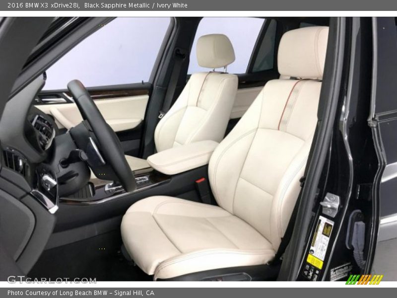 Black Sapphire Metallic / Ivory White 2016 BMW X3 xDrive28i