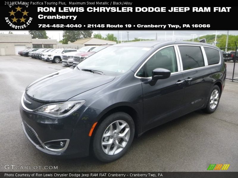 Maximum Steel Metallic / Black/Alloy 2019 Chrysler Pacifica Touring Plus