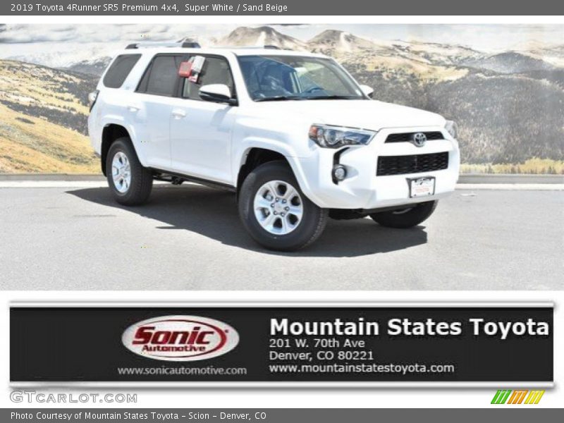 Super White / Sand Beige 2019 Toyota 4Runner SR5 Premium 4x4