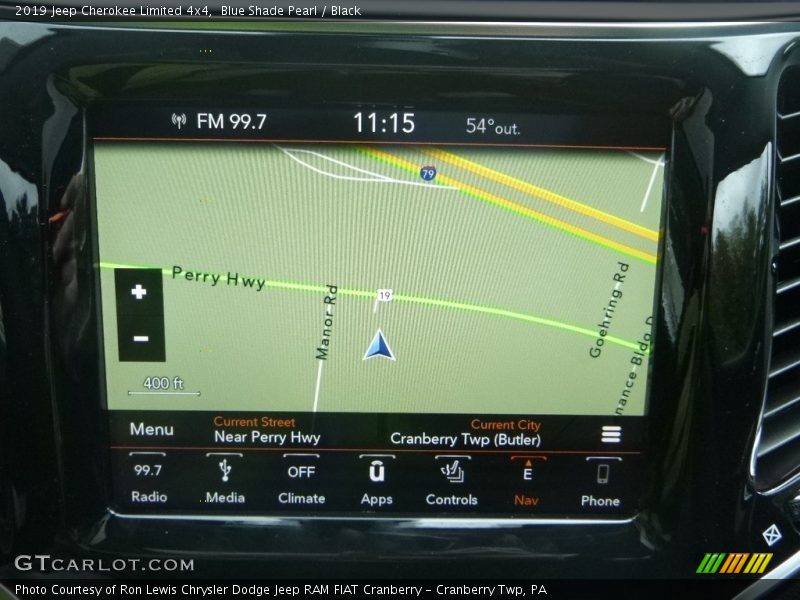 Blue Shade Pearl / Black 2019 Jeep Cherokee Limited 4x4