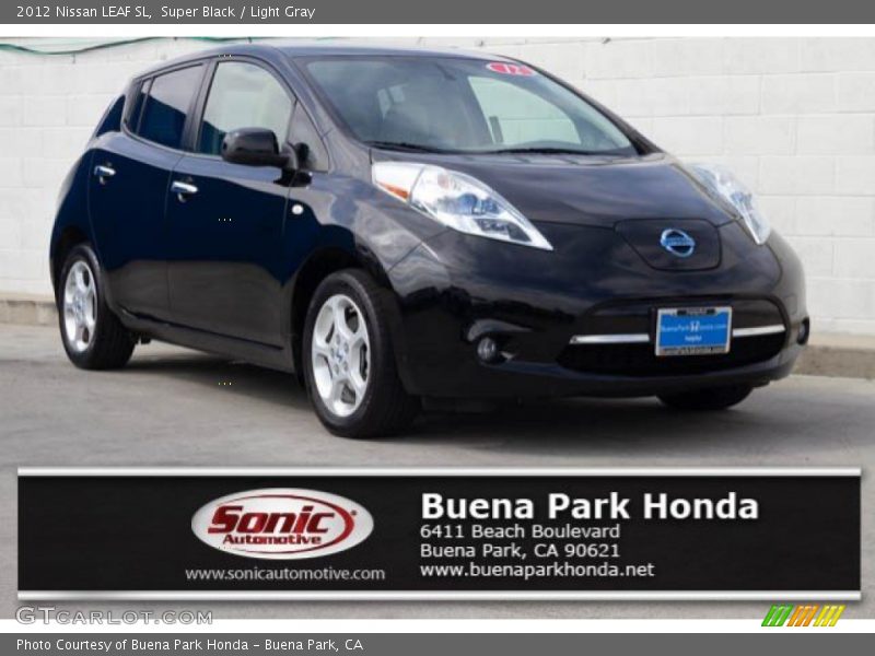Super Black / Light Gray 2012 Nissan LEAF SL
