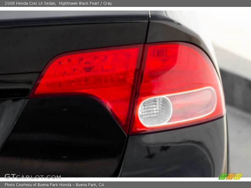 Nighthawk Black Pearl / Gray 2008 Honda Civic LX Sedan