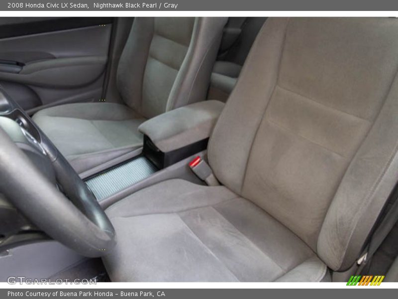 Nighthawk Black Pearl / Gray 2008 Honda Civic LX Sedan