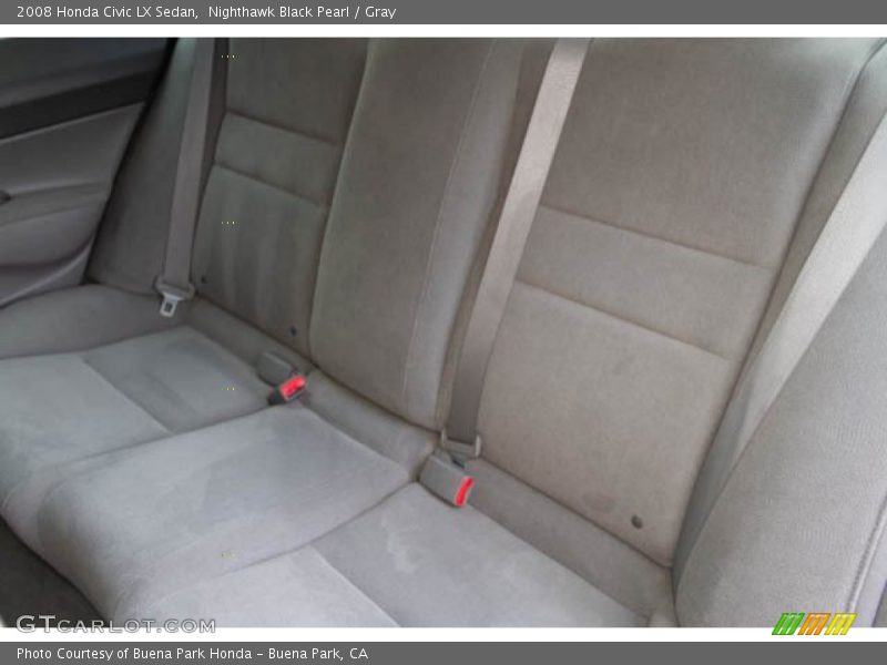 Nighthawk Black Pearl / Gray 2008 Honda Civic LX Sedan