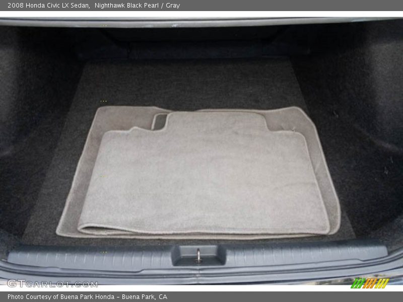 Nighthawk Black Pearl / Gray 2008 Honda Civic LX Sedan