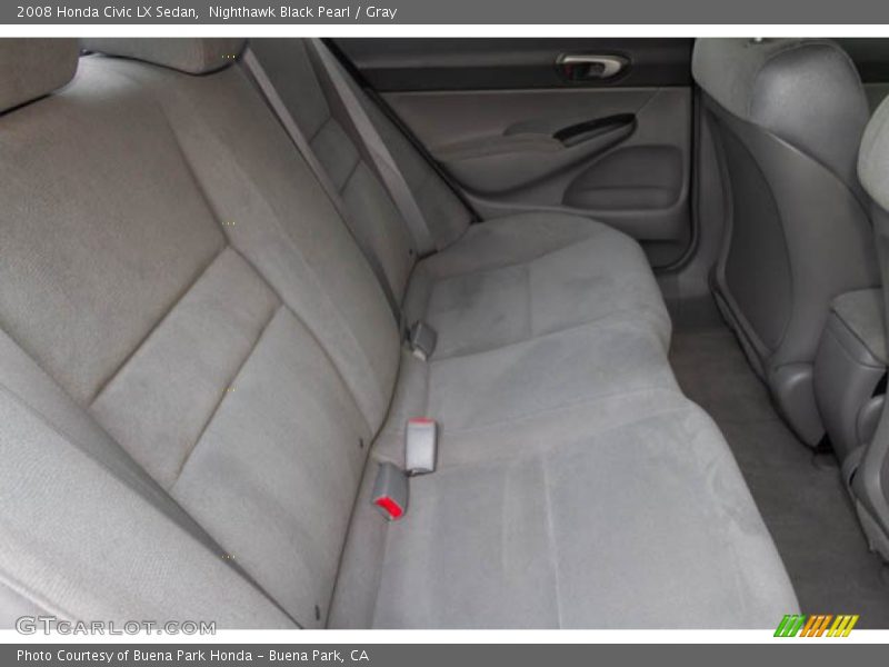 Nighthawk Black Pearl / Gray 2008 Honda Civic LX Sedan