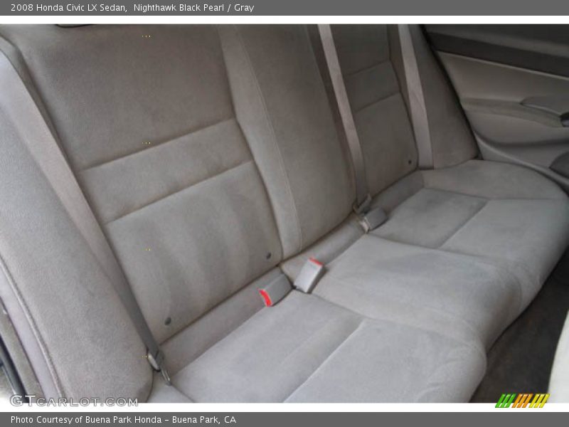 Nighthawk Black Pearl / Gray 2008 Honda Civic LX Sedan