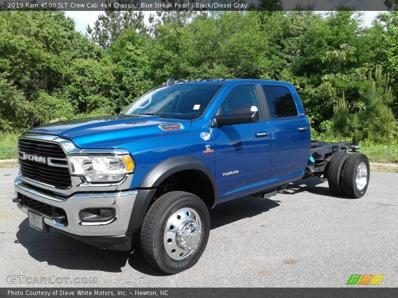 Blue Streak Pearl / Black/Diesel Gray 2019 Ram 4500 SLT Crew Cab 4x4 Chassis