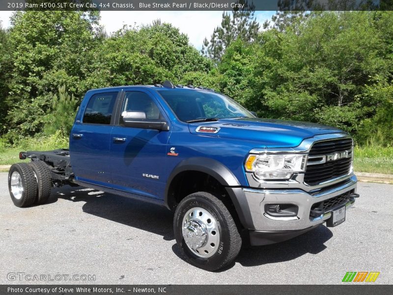 Blue Streak Pearl / Black/Diesel Gray 2019 Ram 4500 SLT Crew Cab 4x4 Chassis