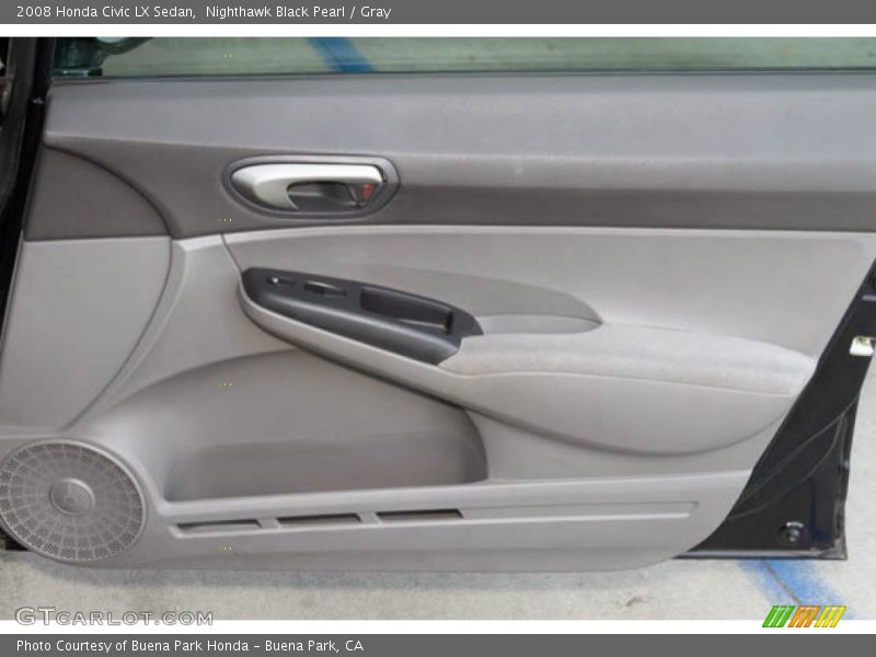 Nighthawk Black Pearl / Gray 2008 Honda Civic LX Sedan