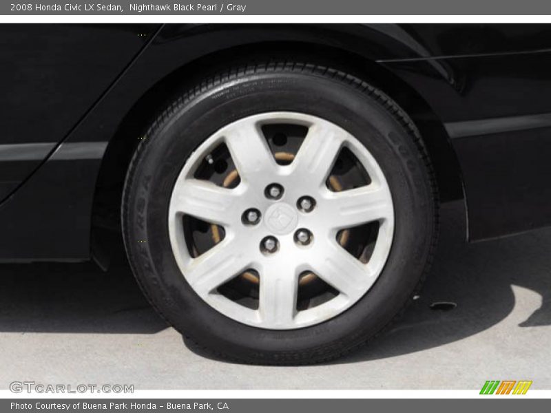 Nighthawk Black Pearl / Gray 2008 Honda Civic LX Sedan