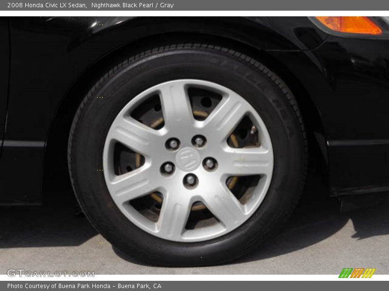 Nighthawk Black Pearl / Gray 2008 Honda Civic LX Sedan