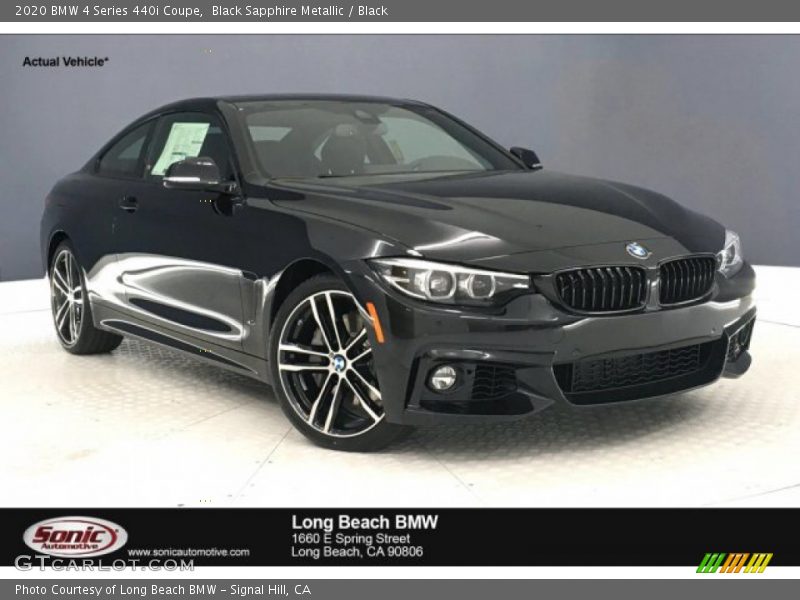 Black Sapphire Metallic / Black 2020 BMW 4 Series 440i Coupe