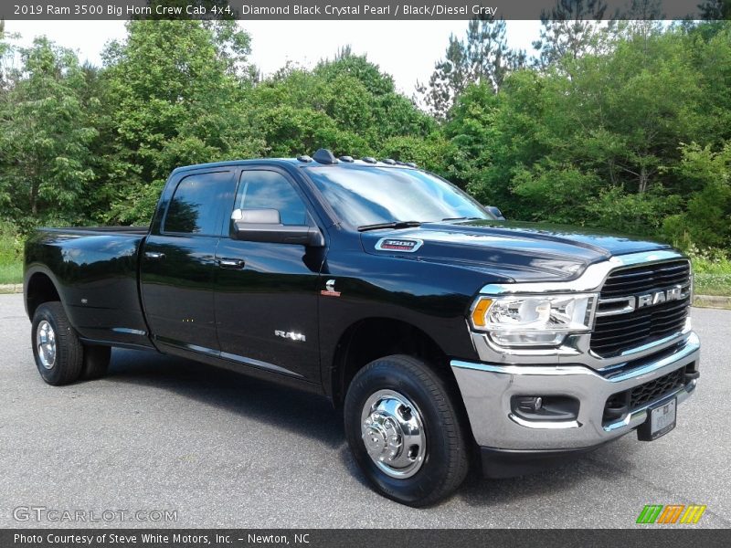 Diamond Black Crystal Pearl / Black/Diesel Gray 2019 Ram 3500 Big Horn Crew Cab 4x4