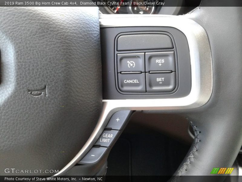Diamond Black Crystal Pearl / Black/Diesel Gray 2019 Ram 3500 Big Horn Crew Cab 4x4