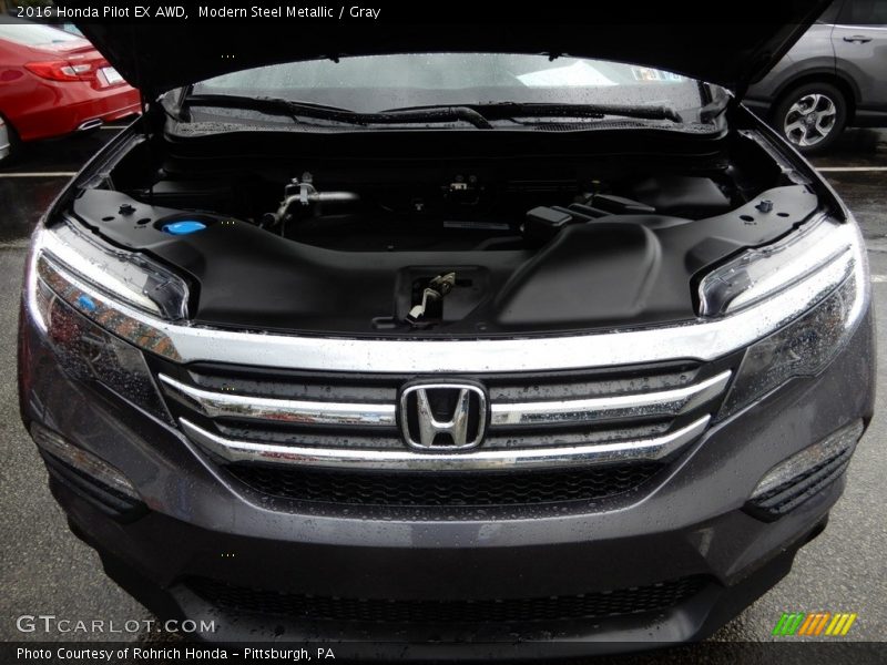 Modern Steel Metallic / Gray 2016 Honda Pilot EX AWD