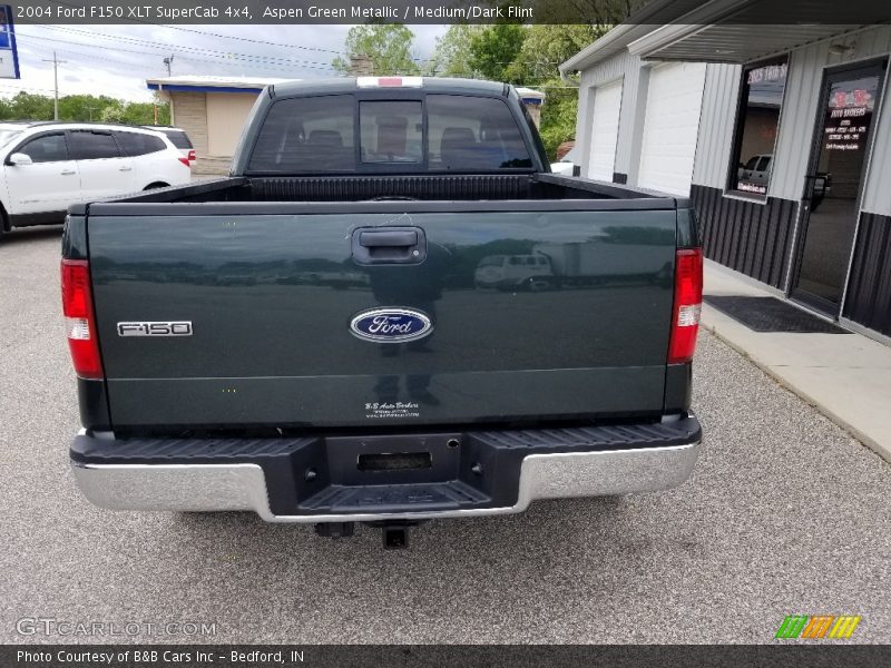 Aspen Green Metallic / Medium/Dark Flint 2004 Ford F150 XLT SuperCab 4x4