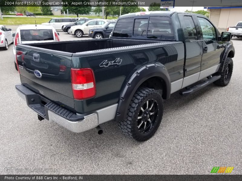 Aspen Green Metallic / Medium/Dark Flint 2004 Ford F150 XLT SuperCab 4x4