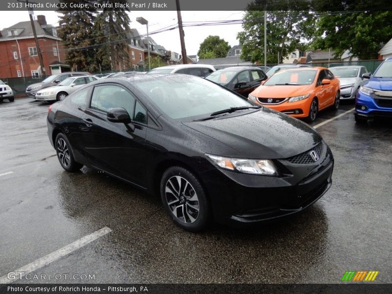 Crystal Black Pearl / Black 2013 Honda Civic EX Coupe