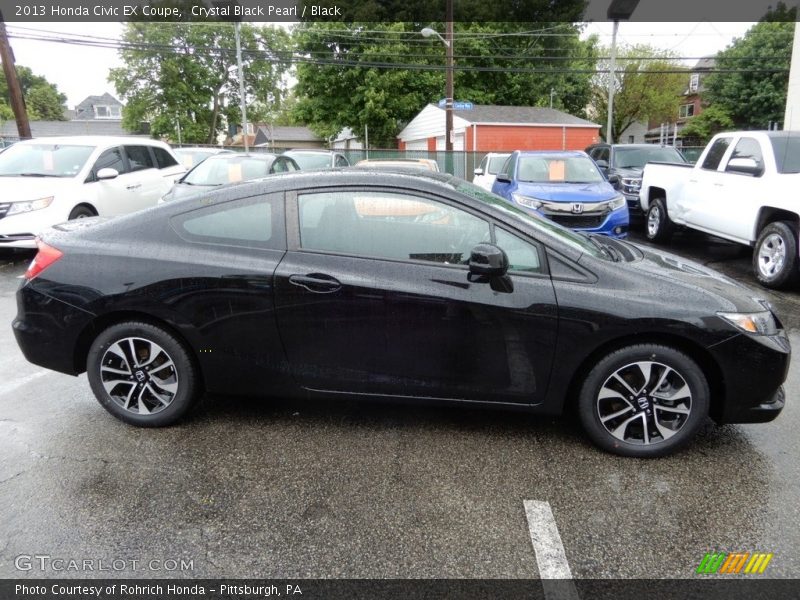 Crystal Black Pearl / Black 2013 Honda Civic EX Coupe