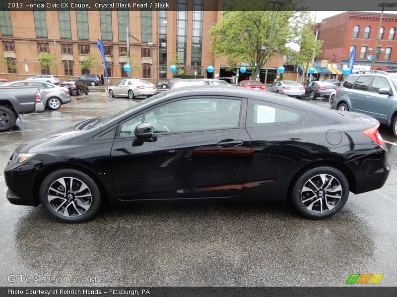 Crystal Black Pearl / Black 2013 Honda Civic EX Coupe