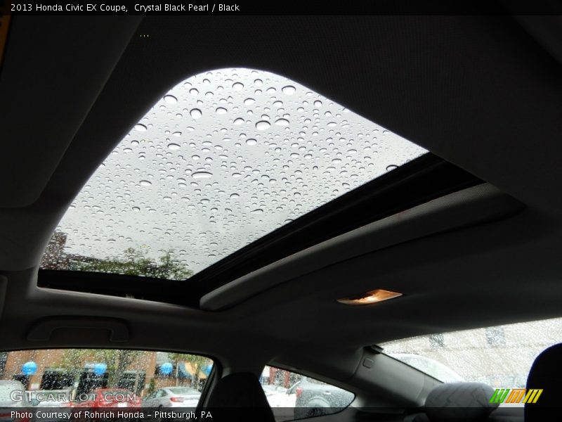 Crystal Black Pearl / Black 2013 Honda Civic EX Coupe