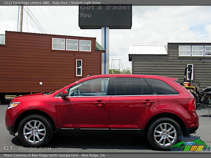 Ruby Red / Medium Light Stone 2013 Ford Edge Limited AWD