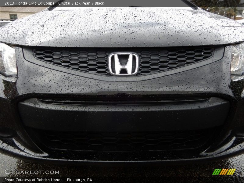 Crystal Black Pearl / Black 2013 Honda Civic EX Coupe