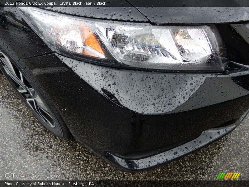 Crystal Black Pearl / Black 2013 Honda Civic EX Coupe