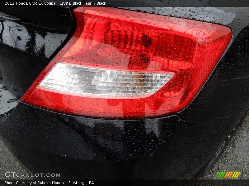Crystal Black Pearl / Black 2013 Honda Civic EX Coupe
