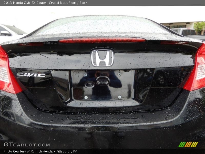 Crystal Black Pearl / Black 2013 Honda Civic EX Coupe