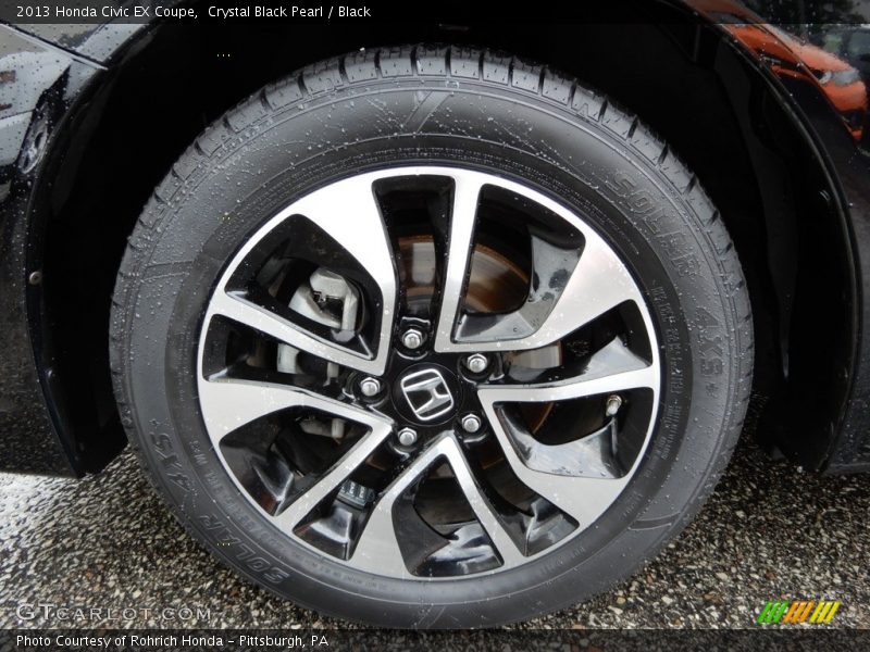 Crystal Black Pearl / Black 2013 Honda Civic EX Coupe