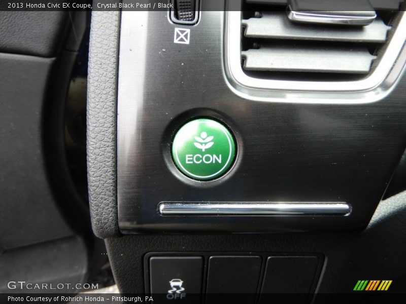 Crystal Black Pearl / Black 2013 Honda Civic EX Coupe