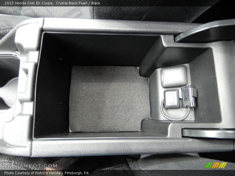 Crystal Black Pearl / Black 2013 Honda Civic EX Coupe