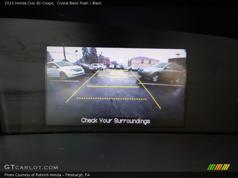 Crystal Black Pearl / Black 2013 Honda Civic EX Coupe