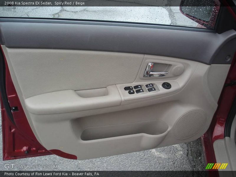 Spicy Red / Beige 2008 Kia Spectra EX Sedan