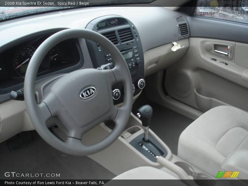 Spicy Red / Beige 2008 Kia Spectra EX Sedan
