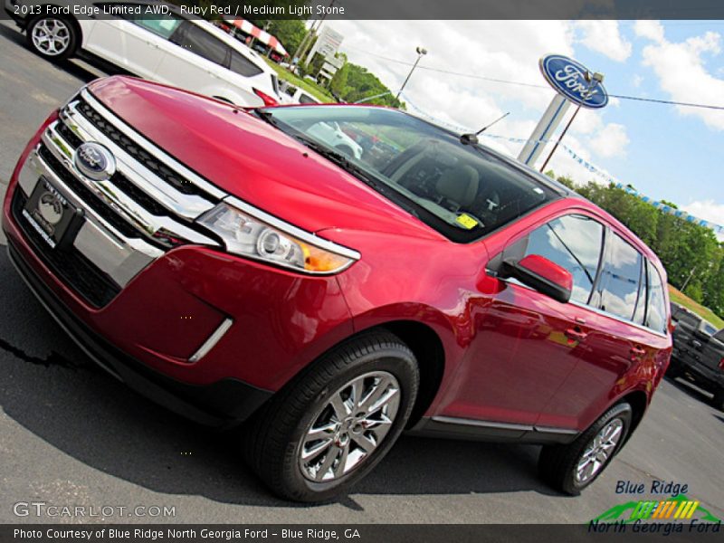 Ruby Red / Medium Light Stone 2013 Ford Edge Limited AWD