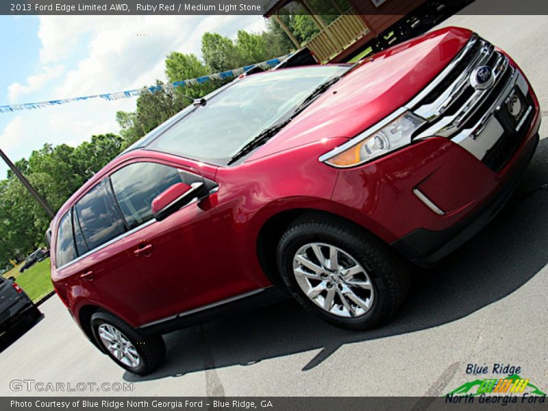 Ruby Red / Medium Light Stone 2013 Ford Edge Limited AWD