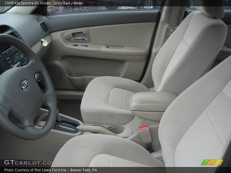 Spicy Red / Beige 2008 Kia Spectra EX Sedan