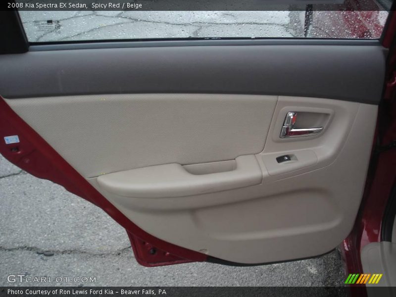 Spicy Red / Beige 2008 Kia Spectra EX Sedan
