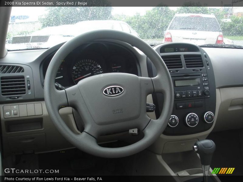 Spicy Red / Beige 2008 Kia Spectra EX Sedan