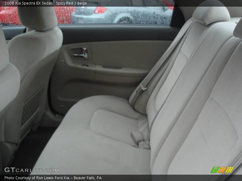 Spicy Red / Beige 2008 Kia Spectra EX Sedan