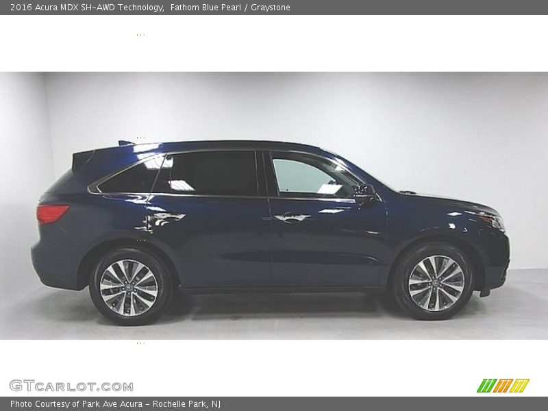 Fathom Blue Pearl / Graystone 2016 Acura MDX SH-AWD Technology